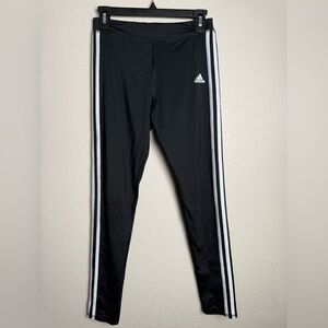 Adidas Girl Size XL18 Black White‎ stripes casual leggings